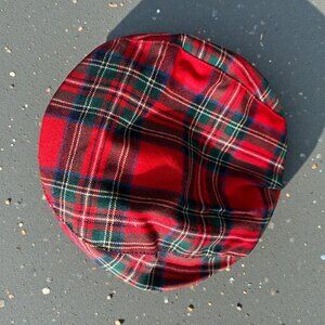 Janie and Jack Red Plaid  Newsboy Cap 12 to 24 Months